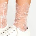 Shein Hollow Design Slouch Lace Ankle Socks