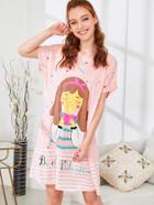 Shein Contrast Striped Girl Print Dress