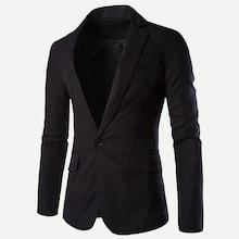 Shein Men Plain Single Button Blazer
