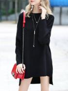 Shein Crew Neck High Low Sweater
