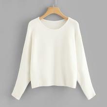 Shein Knit Striped Solid Batwing Jumper