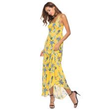 Shein Open Back Pineapple Print Dress