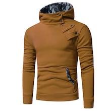 Shein Men Buckle & Zipper Detail Hoodie