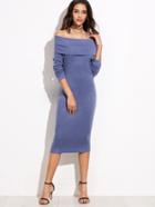 Shein Off The Shoulder Sheath Dress