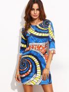 Shein Spiral Print Sheath Dress