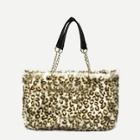 Shein Leopard Print Fuzzy Bag