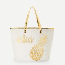 Shein Pineapple Pattern Tote Bag