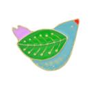 Shein Enamel Colorful Leaves Bird Brooch