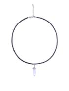 Shein Faux Gemstone Pendant Rope Necklace