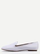 Shein Suede Loafer Flats - White
