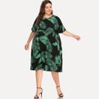 Shein Plus Tropical Print Dress