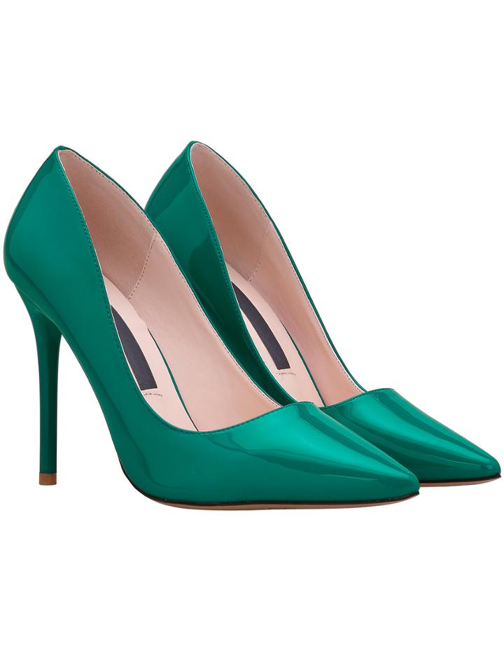 Shein Green Pointed Toe High Stiletto Heel Pumps