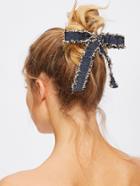 Shein Fray Trim Bow Hair Clip
