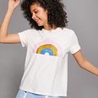 Shein Rainbow Print T-shirt