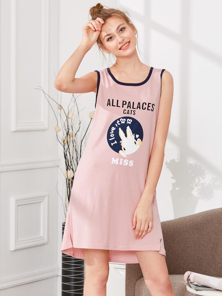 Shein Contrast Trim Rabbit Print Dress