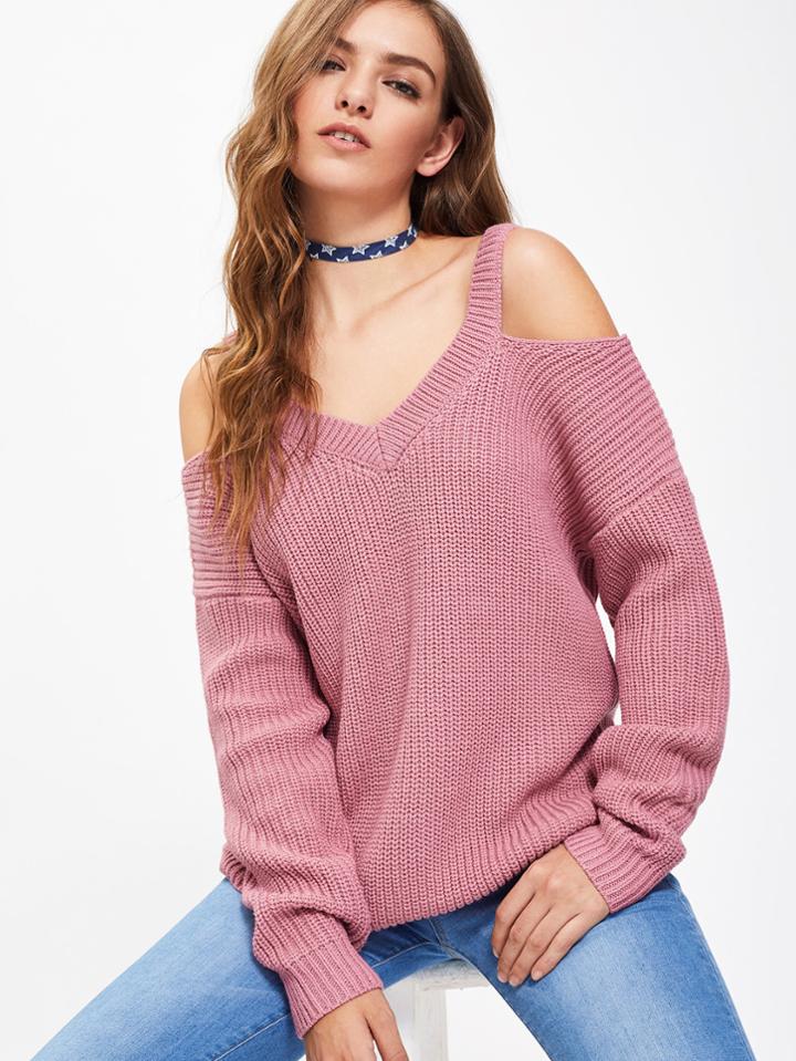 Shein Open Shoulder Loose Fit Jumper