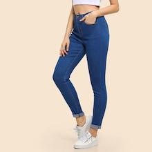 Shein Rolled Up Hem Skinny Jeans
