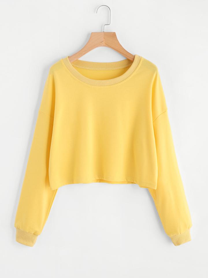 Shein Drop Shoulder Basic Sweatshirt