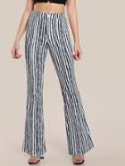 Shein Front Seam Detail Tailored Flare Pants