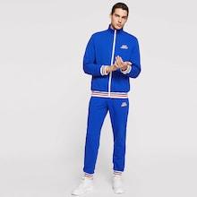 Shein Men Zip Up Sweatshirt & Striped Hem Pants Set