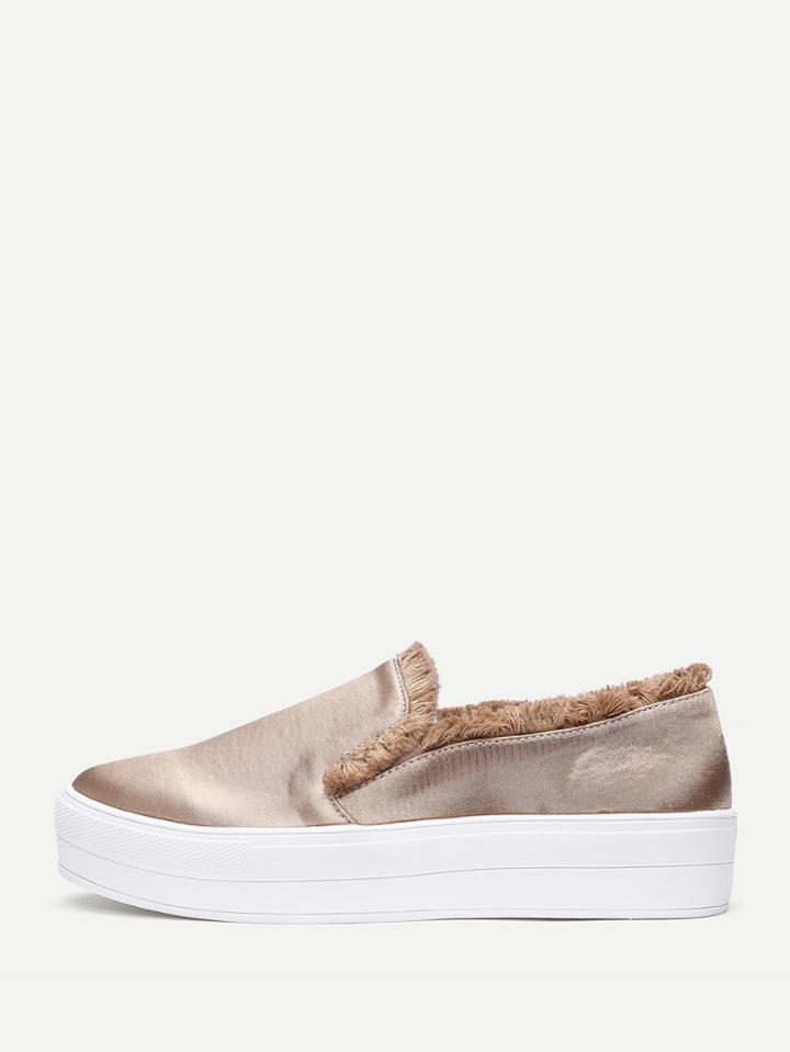 Shein Raw Trim Slip On Sneakers