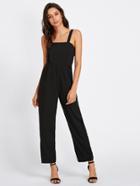 Shein Adjustable Strap Button Back Jumpsuit