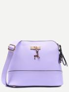 Shein Purple Metal Deer Charm Embellished Dome Bag