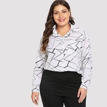Shein Plus Geometric Print Blouse