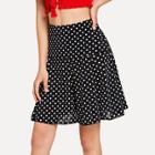 Shein Polka Dot Dropped Hem Skirt