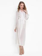 Shein Lace Panel Self Tie Sheer Longline Robe