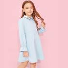 Shein Girls Contrast Collar A-line Dress