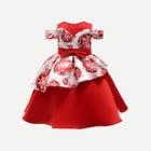 Shein Toddler Girls Christmas Snowflake Print Ball Gown Dress
