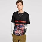 Shein Men Letter And Figure Print Pullover