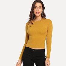 Shein Side Tie Rib Knit Jumper