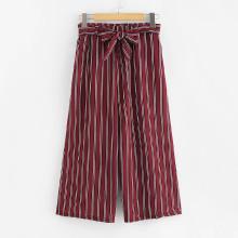 Shein Striped Self Tie Wide Leg Pants
