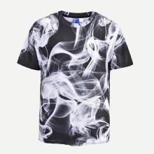 Shein Men 3d Smoke Print Tee