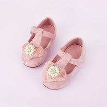 Shein Baby Faux Pearl & Rhinestone Decorated Flats