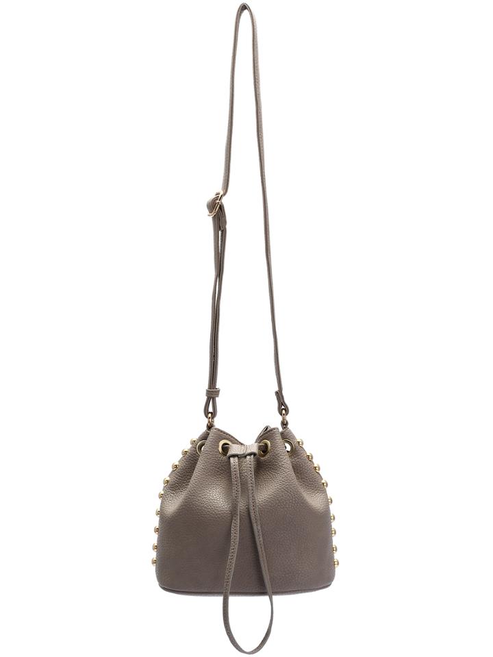 Shein Khaki Drawstring Bead Pu Satchel Bag