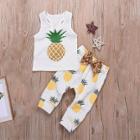 Shein Girls Pineapple Print Vest With Pants