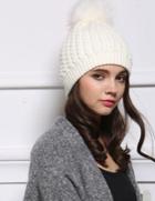 Shein White Casual Twisted Ball Hat
