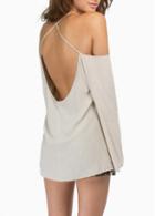 Rosewe Chic Open Back Off The Shoulder Woman T Shirt