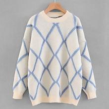 Shein Drop Shoulder Geo Pattern Jumper