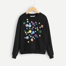 Shein Girls Polka Dot Print Sweatshirt
