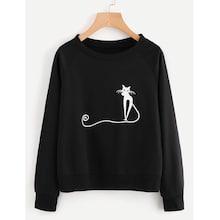 Shein Plus Cat Print Sweatshirt