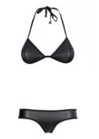 Rosewe Halter Design Solid Black Bikini