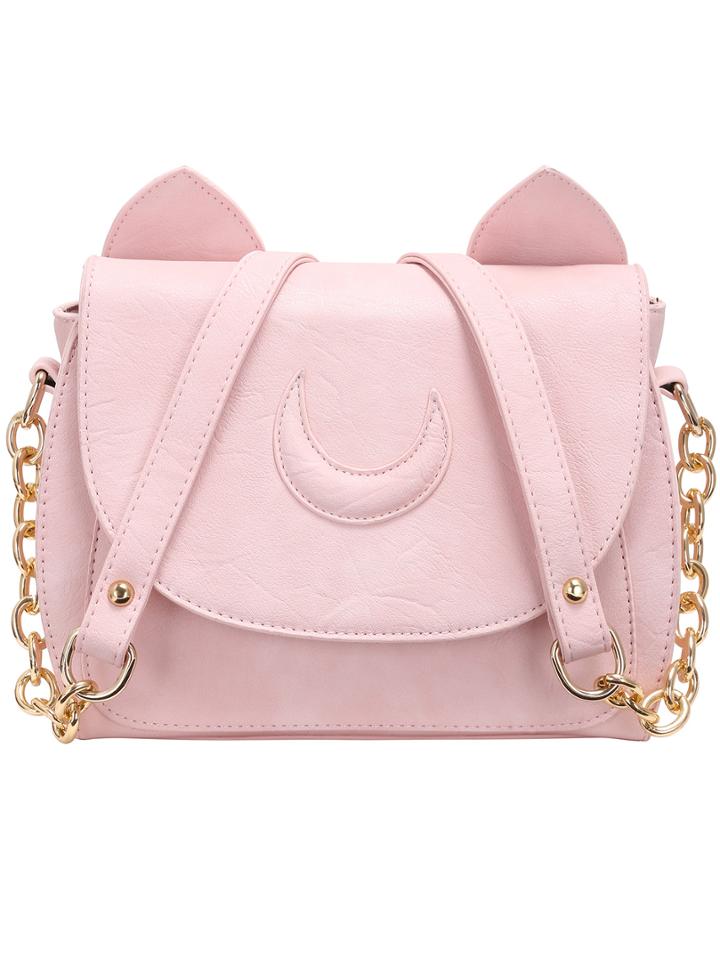 Shein Pink Magnetic Buckle Cute Pu Satchel Bag