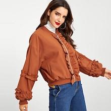 Shein Bishop Sleeve Ruffle Jacket