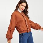 Shein Bishop Sleeve Ruffle Jacket