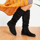 Shein Ruched Detail Side Zipper Boots