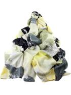 Shein Yellow New Beautiful Printed Wide Cotton Scarf